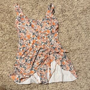 NWT Cupshe Floral Swimsuit with Pink and Blue Details